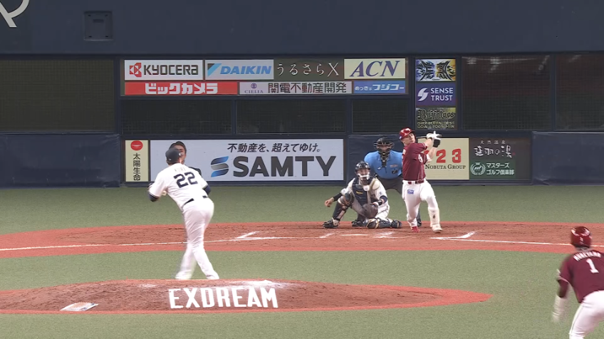 9回表・E村林一輝 チャンスでレフトへのタイムリーを放ち1点を返す!!
