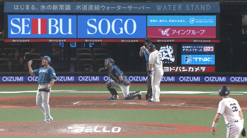 8回裏・F伊藤大海 最後は渾身のストレートで見逃し三振!!