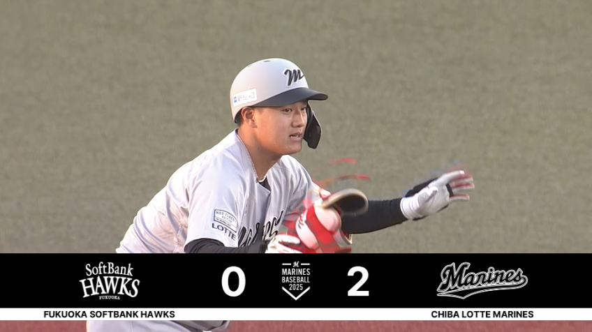 1回裏・M西川史礁 痛烈な当たりのタイムリー2ベースヒット!!