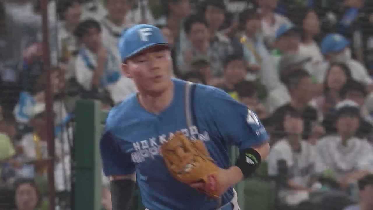 1回裏・F清宮幸太郎 痛烈なサードライナーをナイスキャッチ!!