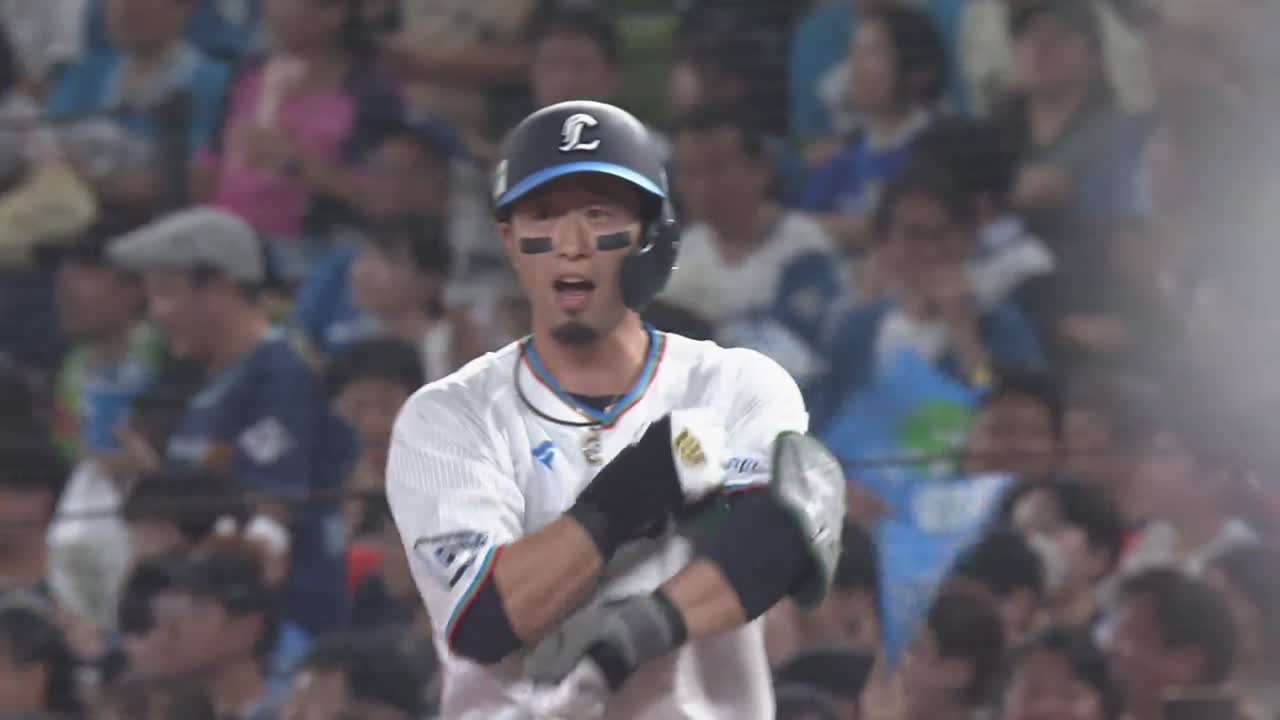 7回裏・L外崎修汰 代打起用に応えた!! ライトへの同点タイムリー!!