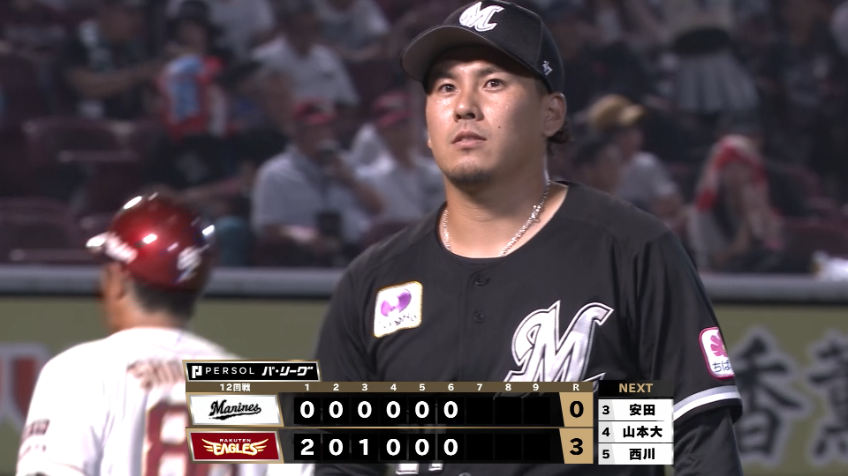 6回裏・M東妻勇輔 ピンチで登板も見事無失点に抑える!!