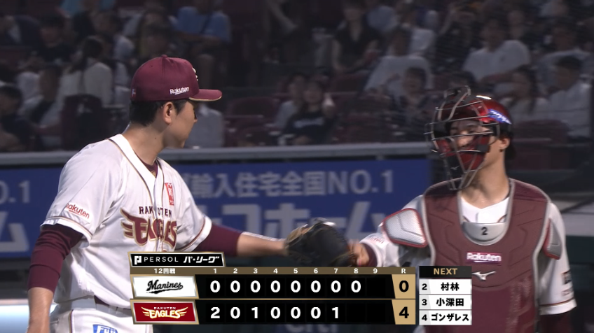 8回表・E西口直人 安定感抜群のピッチングで25試合連続無失点に記録を伸ばす!!