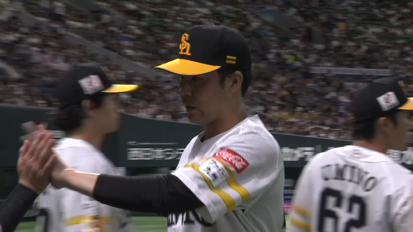 8回表・H藤井皓哉 3者連続三振を奪い無死満塁のピンチを凌ぐ!!