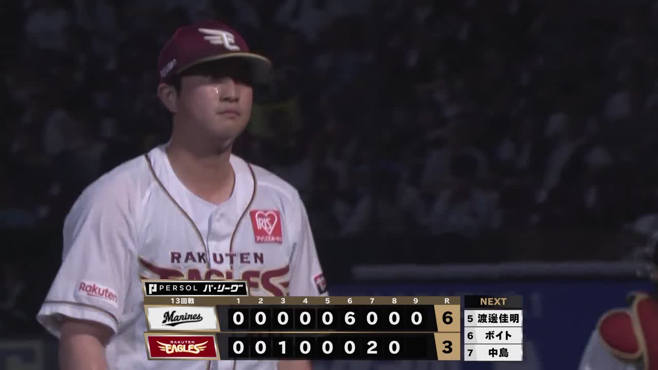 9回表・E西垣雅矢 上位打線を3者凡退に抑える好リリーフを見せる!!