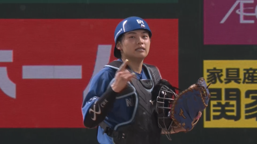 3回裏・F田宮裕涼 ゆあビーム炸裂!! 盗塁阻止!!