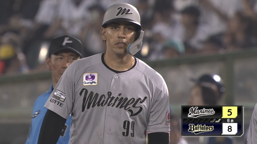 8回表・Mソト 2打席連続レフトへのタイムリーヒットを放つ!!