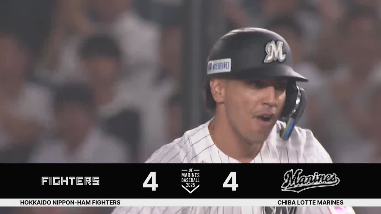 6回裏・Mソト センター前に弾き返す同点タイムリー!!