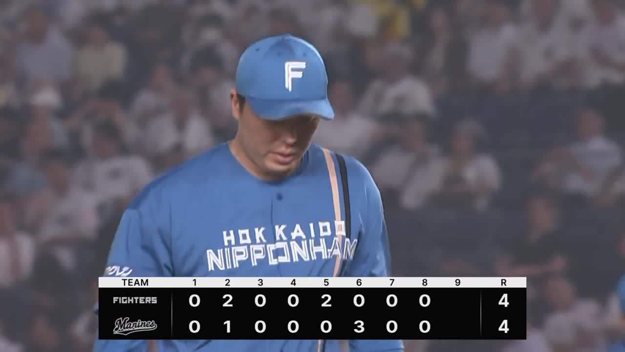 8回裏・F田中正義 1イニングを2奪三振含む3者凡退に抑える!!