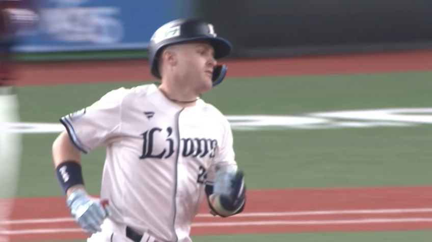 4回裏・Lネビン バックスクリーンへのソロホームランで1点を返す!!