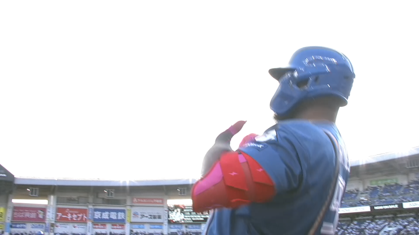 1回表・Fレイエス なんと初回4連打からのグランドスラム!!