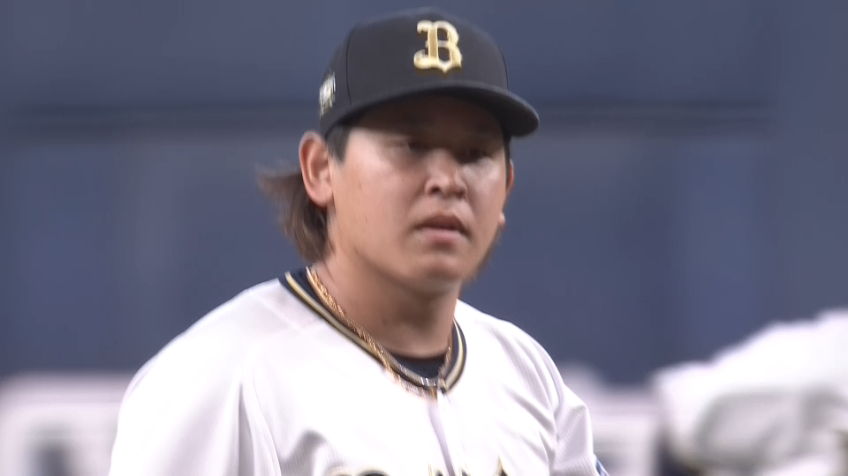 8回表・B宮城大弥 1アウト2塁のピンチをしのぎ打線の反撃を待つ!!
