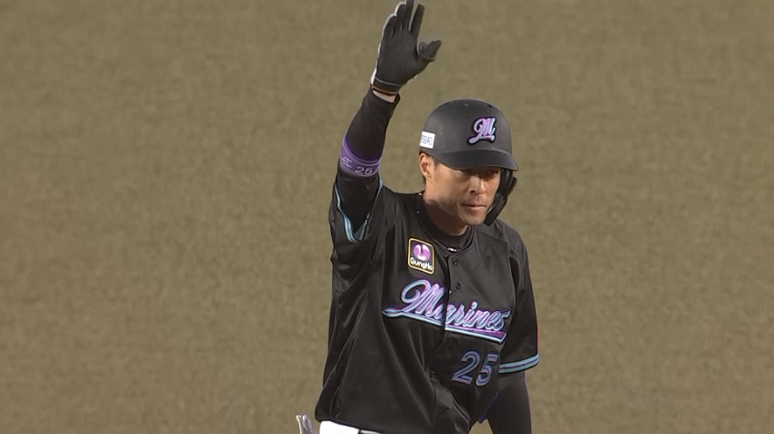 3回裏・M岡大海 左中間へ抜けるタイムリー2ベースヒット!!