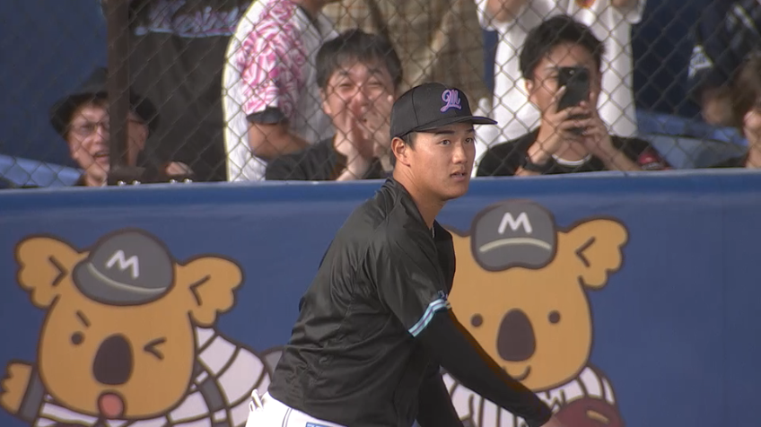 9回表・M西川史礁 フェンスにぶつかりながら見事にキャッチする!!