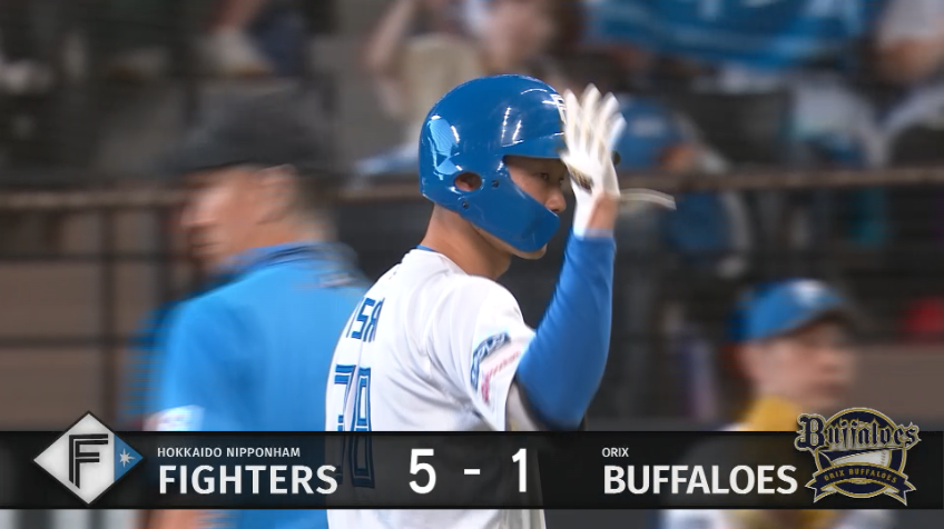2回裏・F石井一成 一二塁間を破るタイムリーで5点目!!