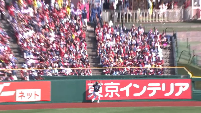 7回裏・H緒方理貢 抜ければ大ピンチの場面でファインプレー!!
