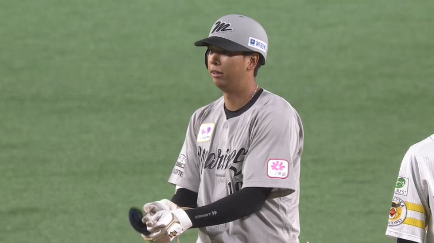 2回表・M上田希由翔 1塁線を破る先制2点タイムリー2ベースヒット!!