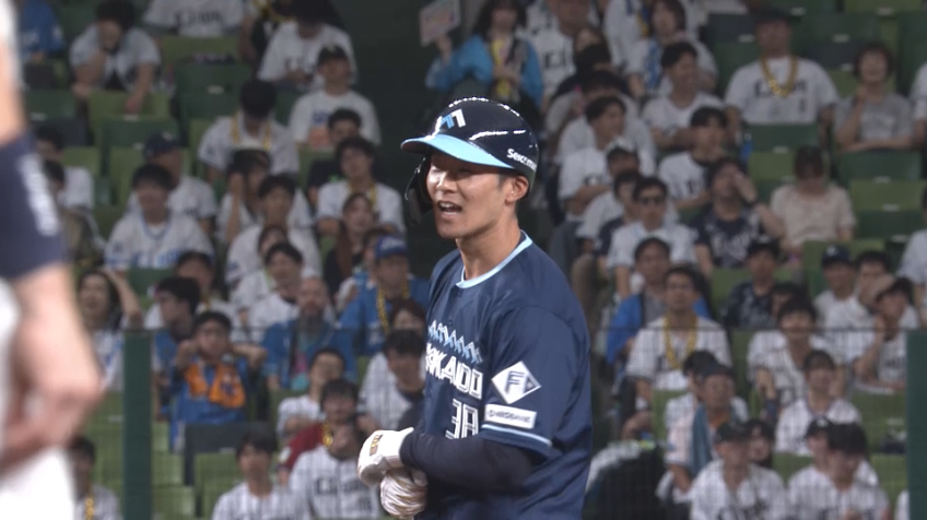 1回表・F石井一成 ライトへのタイムリー2ベースヒットで先制!!