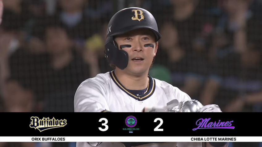 5回表・B西野真弘 ライトへ勝ち越しのタイムリーヒットを放つ!!