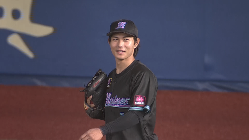 6回表・M藤原恭大 フェンス際の打球をジャンピングキャッチ!!