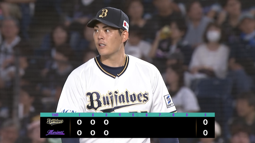 3回裏・B九里亜蓮 初めてピンチを招くも内野ゴロに打ち取り無失点で切り抜ける!!