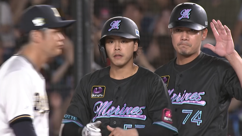 5回裏・M小川龍成 低めの難しい変化球をライトに運ぶ技ありの先制タイムリー!!