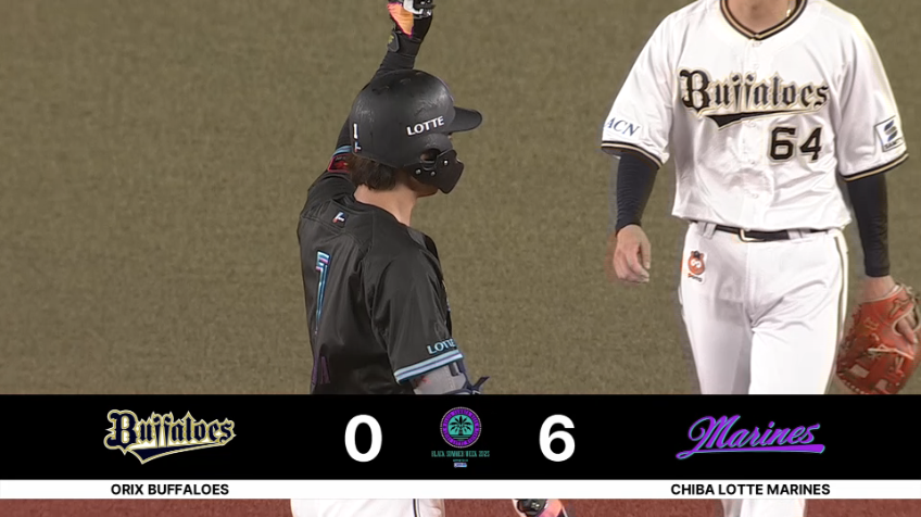 6回裏・M藤原恭大 センターの頭上を越すタイムリーエンタイトル2ベースで更に突き放す!!