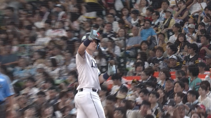 3回裏・Lネビン レフトへのタイムリーヒットで点差を縮める!!