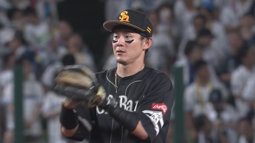 7回裏・H牧原大成 好守で躍動!! 抜けそうな打球を華麗に捌く!!