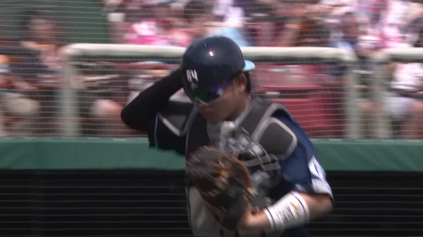 3回裏・F田宮裕涼 ストライク送球で盗塁を阻止する!!