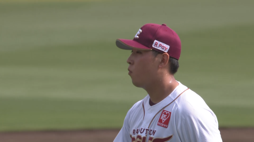 7回表・E藤平尚真 ズバッと決まった!! 力強いストレートで見逃し三振を奪う!!