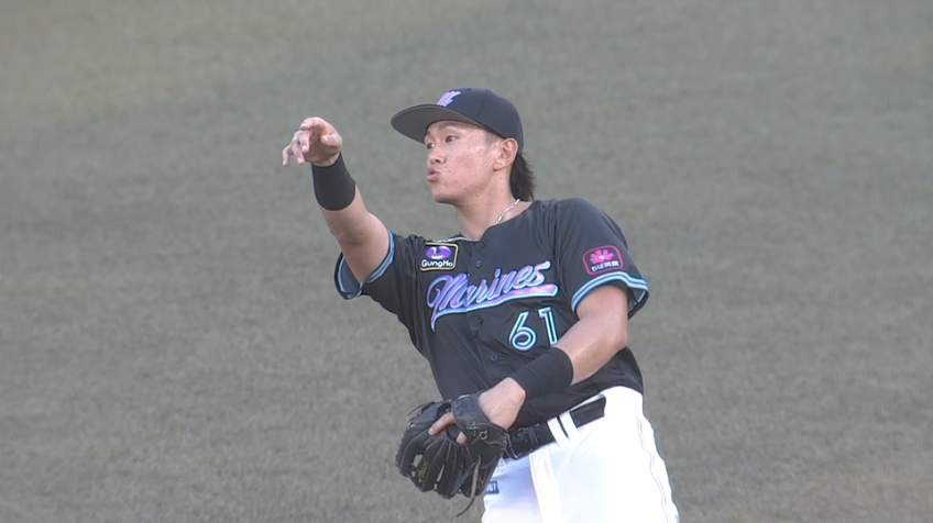 4回表・M山本大斗 ライト前への打球をスライディングキャッチ!!