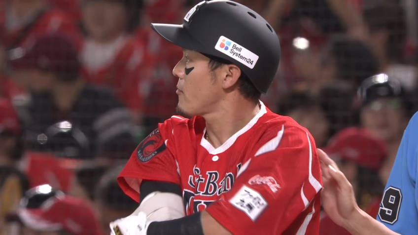 8回裏・H牧原大成 一二塁間を破るタイムリーで貴重な追加点をあげる!!