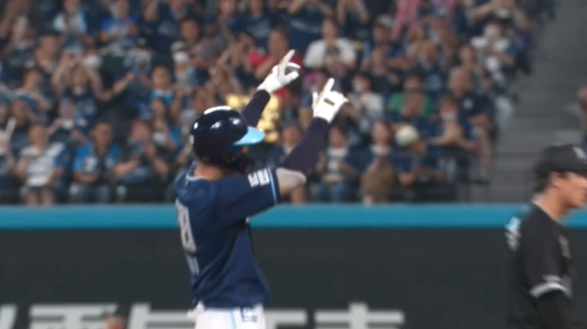 2回裏・F石井一成 初球を捉えて2点タイムリー2ベース!!