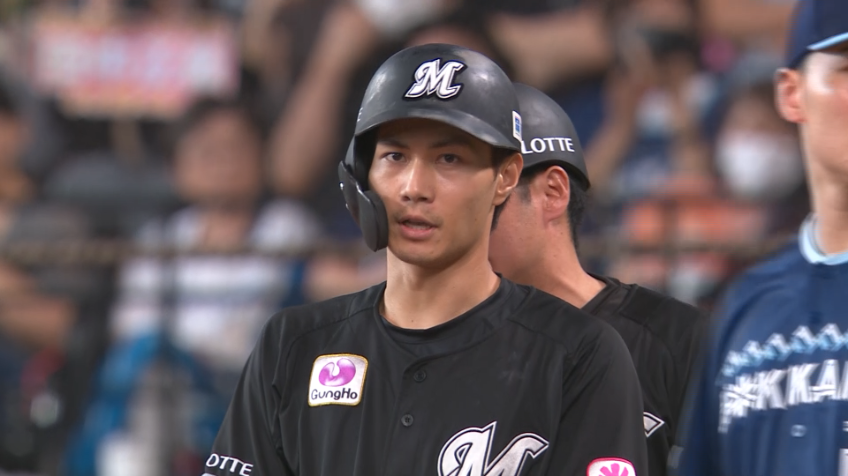 8回表・M藤原恭大 直球を捉えてレフトへの同点タイムリーを放つ!!