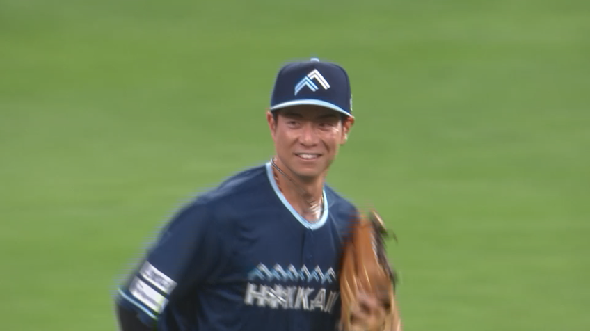 7回表・F松本剛 背走キャッチでピンチをしのぐ!!