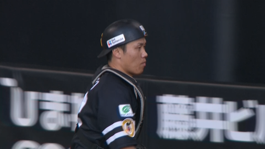 1回裏・H海野隆司 2塁へのストライク送球で三振ゲッツー!!