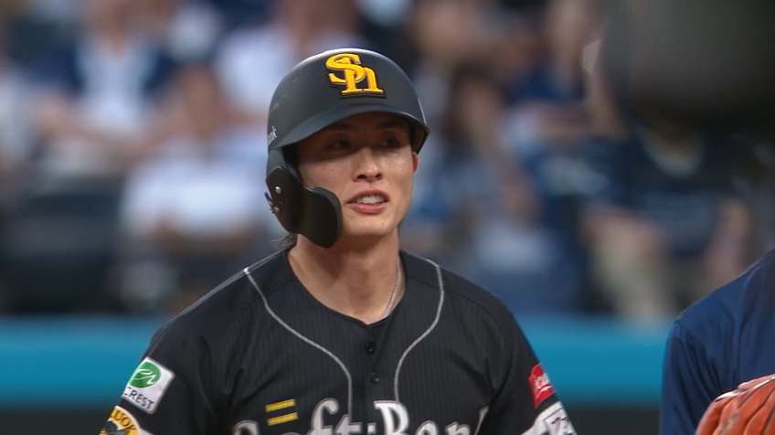 3回表・H周東佑京 盗塁成功でチャンスを広げる!!