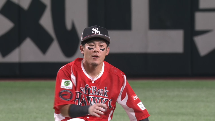 3回表・H牧原大成 体勢を崩しながらも併殺完成でピンチをしのぐ!!