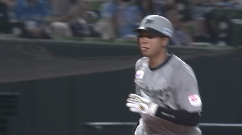 4回表・M上田希由翔 プロ初ホームランは右中間への貴重な逆転2ラン!!