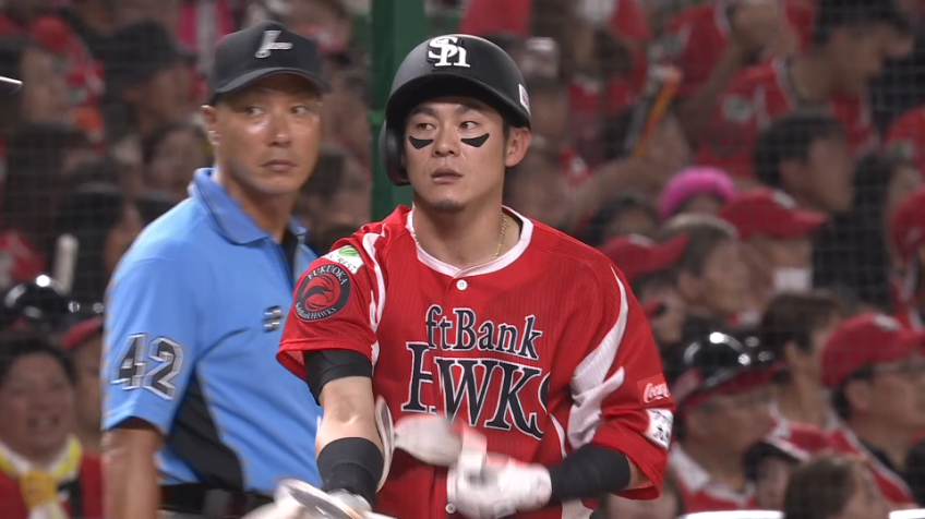 8回裏・H牧原大成 右中間を破る2点タイムリー3ベースヒット!!