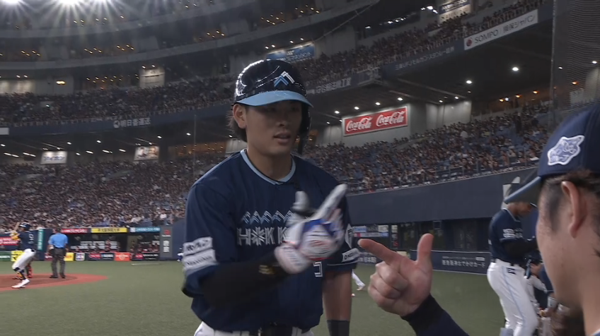 4回表・F野村佑希 レフトへ第8号のソロホームラン!!