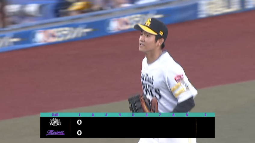 1回裏・H柳町達 ホームへのストライク返球でピンチをしのぐ!!