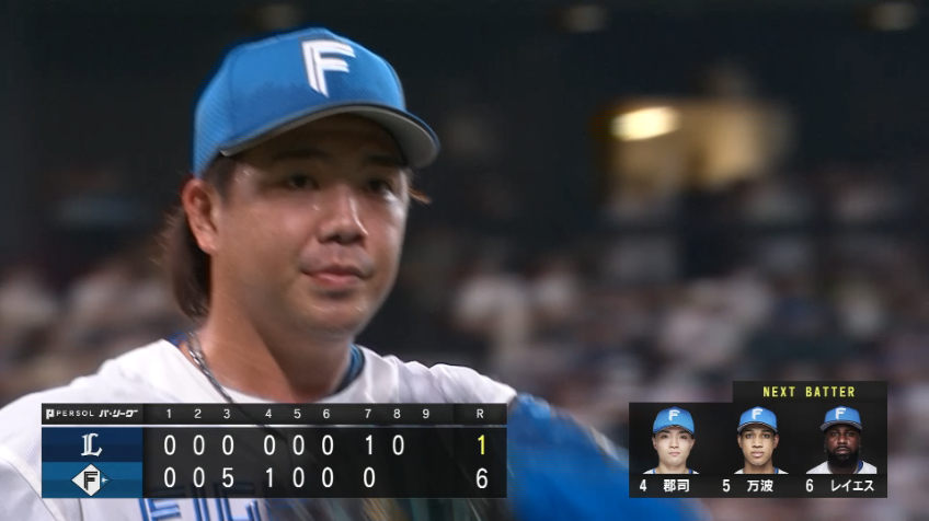 8回表・F金村尚真 リリーフでピシャリ!! 一軍復帰登板で3者凡退に抑える!!