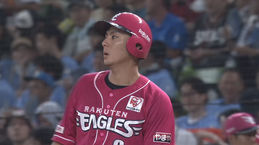 8回表・E村林一輝 ライトへのタイムリーヒットで1点を返す!!