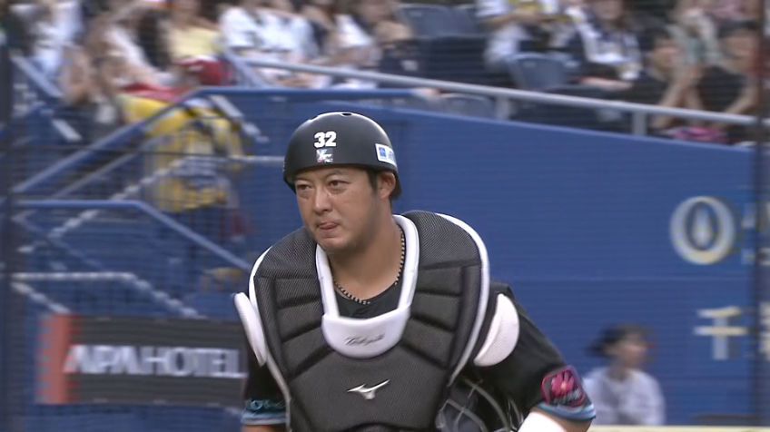 2回表・M佐藤都志也 素早い送球で盗塁を阻止しピンチを切り抜ける!!