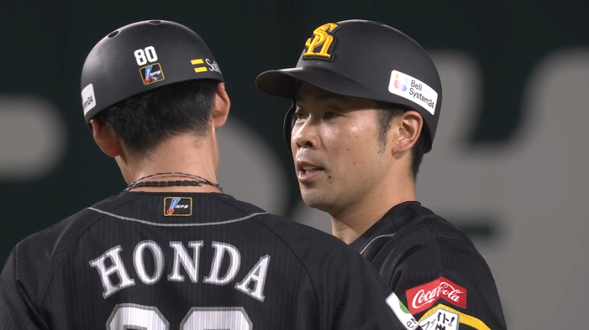 3回裏・H近藤健介 右中間へ同点のタイムリー2ベースヒット!!