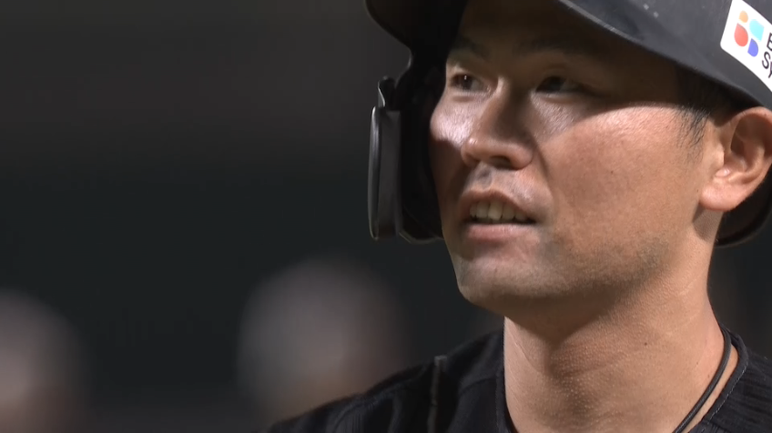 7回裏・H中村晃 代打で貴重な追加点となるタイムリーヒットを放つ!!