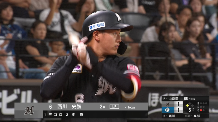 5回表・M西川史礁 勝ち越し成功!! ライトフェンス際への犠牲フライを放つ!!