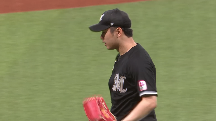 6回裏・M種市篤暉 ピンチを招くも2者連続三振!! 無失点で切り抜ける!!